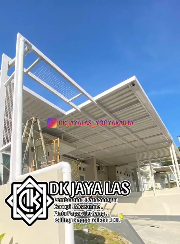 Kanopi minimalis. Kanopi balkon. Mezzanin baja iwf