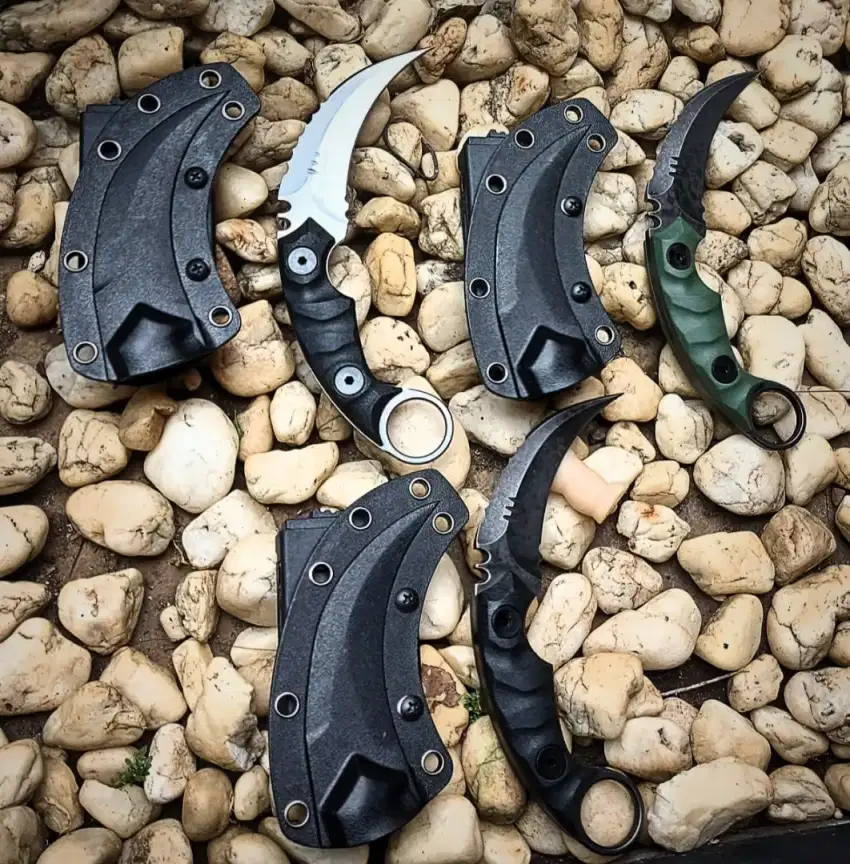Pisau kerambit karambit krambit tactical sarung kydex supprt kopel TNI