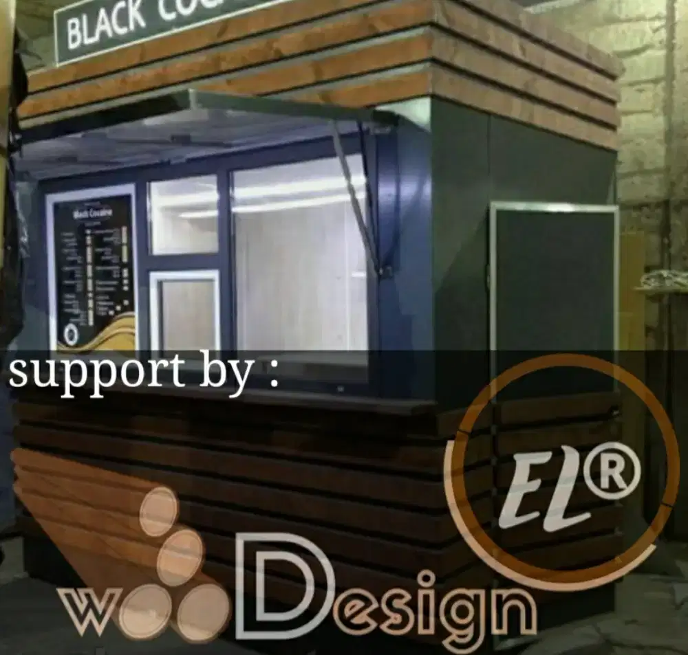 Desain Cafe Set BOOTH Indoor Outdoor Vintage Wood Classic