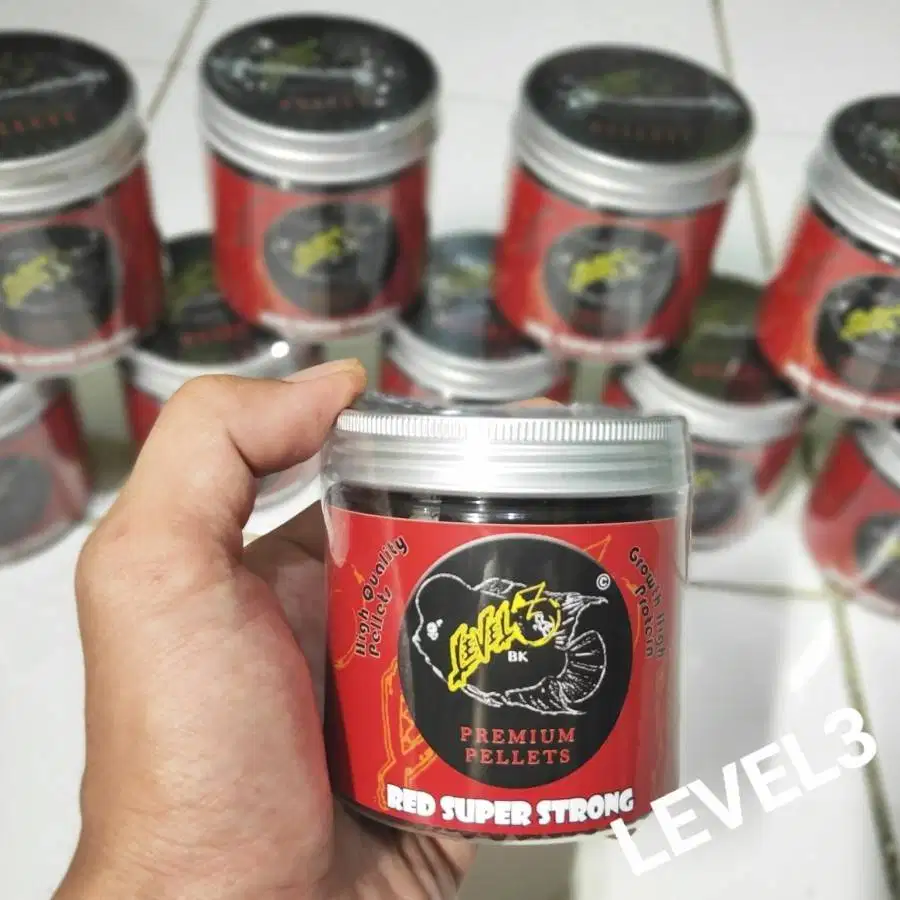 Pelet Ikan Louhan Level3 Red Super Strong 100gr