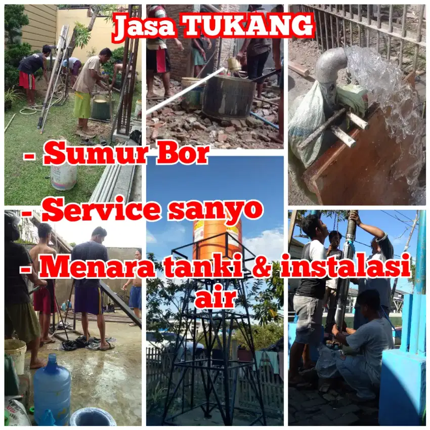 Tukang service pompa & sumur bor 100m