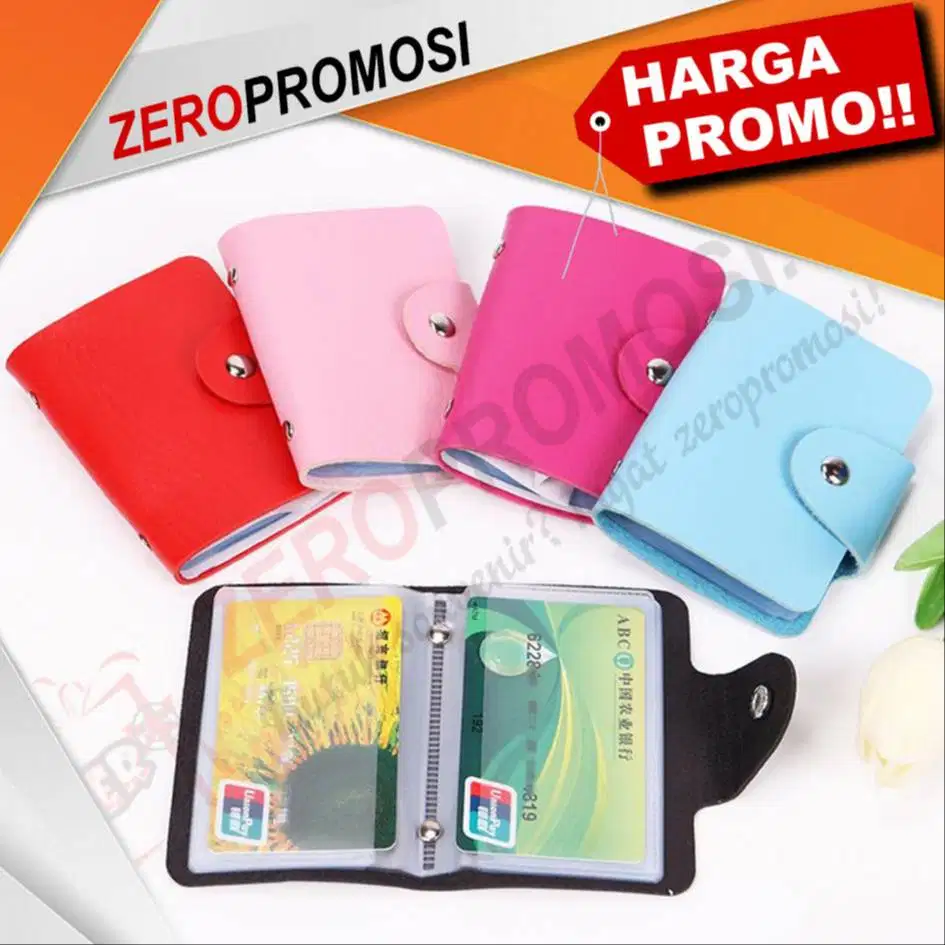 souvenir Dompet Kartu Card Holder Kulit 24 Slot