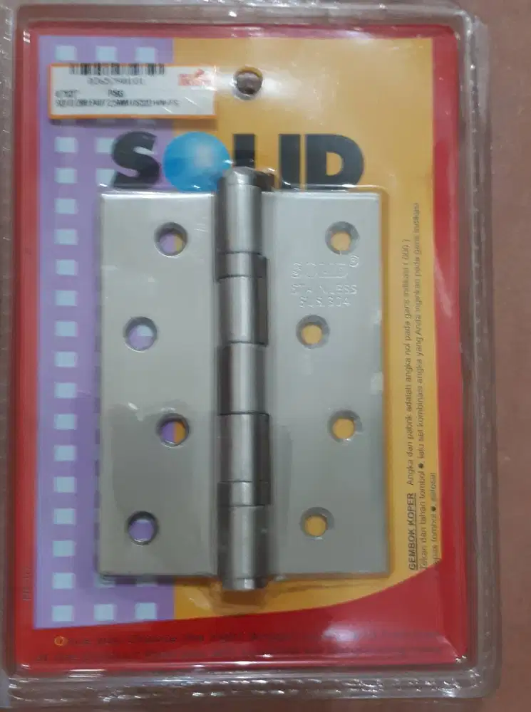 SOLID Stainless Stell Door hinge 4 lubang 4x3 2BB EK07 2.5mm (A-744)