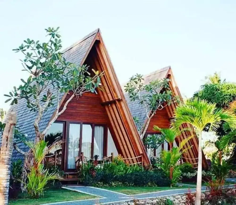 Rumah kayu,rumah segitiga 003