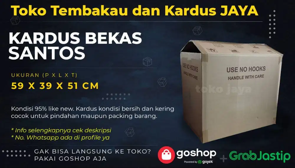 Kardus Bekas (SANTOS) Untuk Packing atau Pindahan