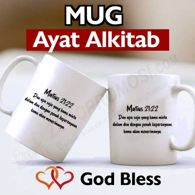 Cetak MUG Ayat Alkitab bisa satuan