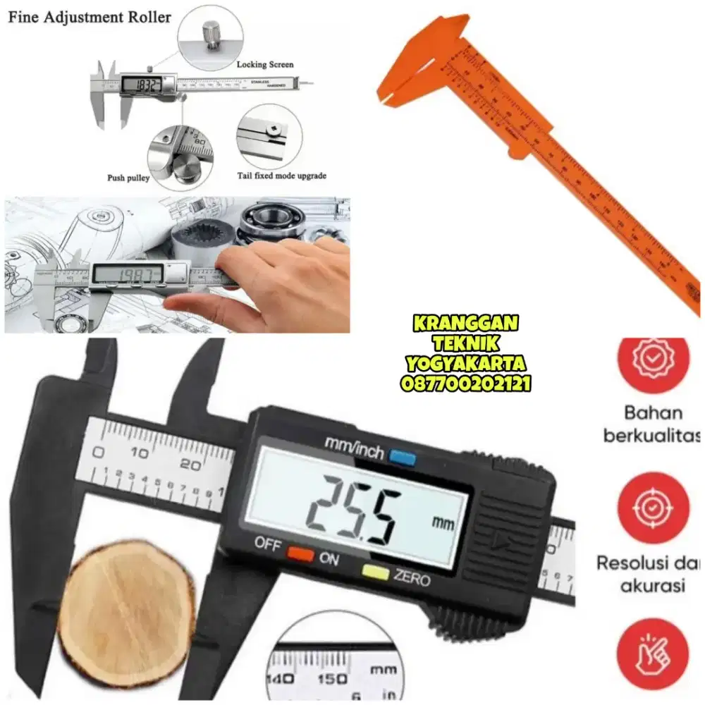 (KRANGGAN TEKNIK)jangka sorong manual digital sigmat vernier caliper