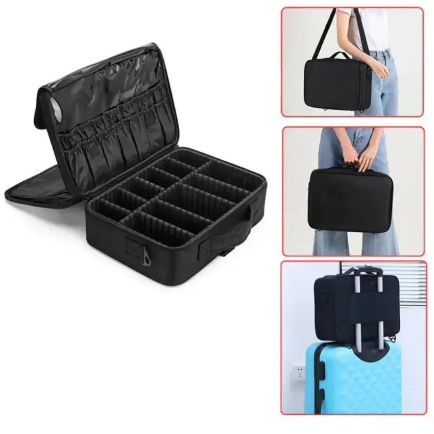 RLaxeris tas kosmetik make up travel organizer bag 3layer