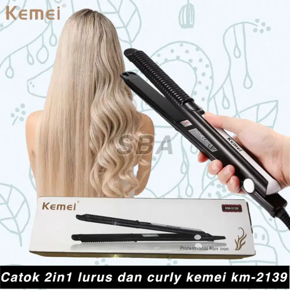 KEMEI original catok rambut 2 in 1 baru