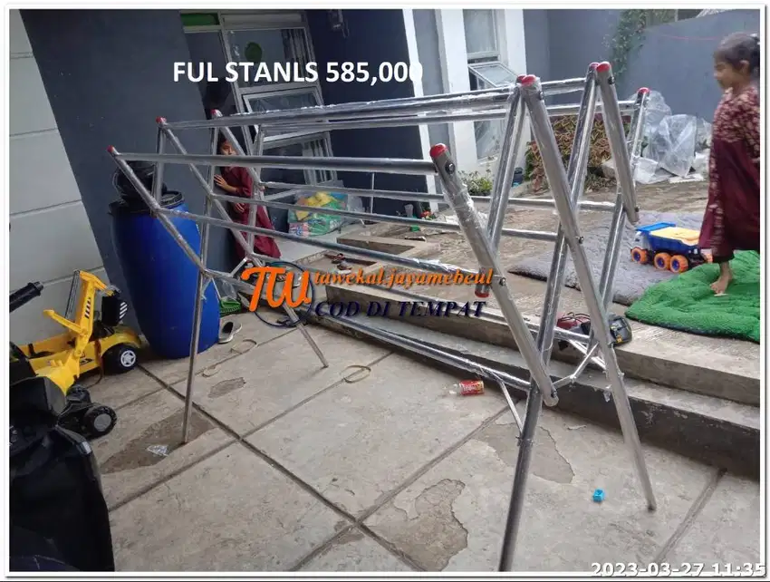JEMURAN STANLES JEMURAN ALUMUNIUM UKURAN BESAR SIAP ANTAR
