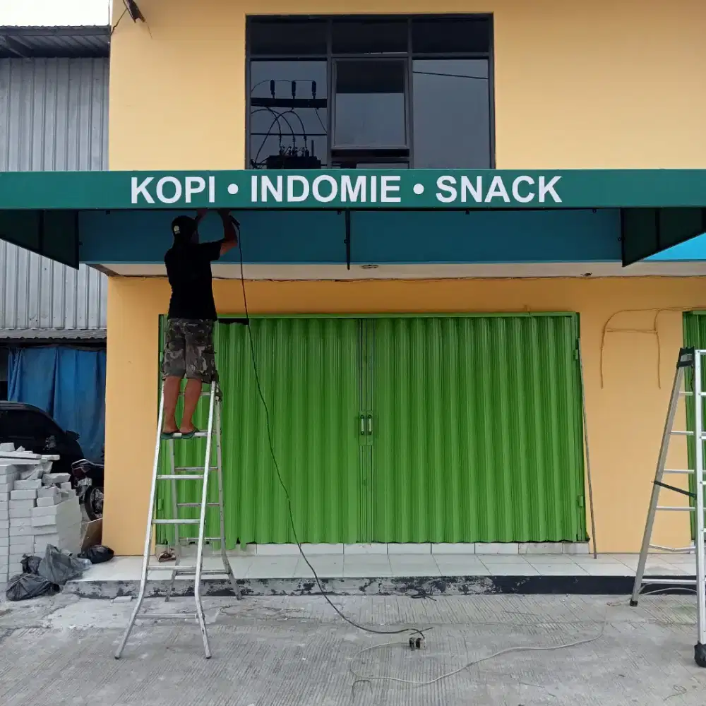 Mengerjakan dan menerima pesanan kanopi auwning