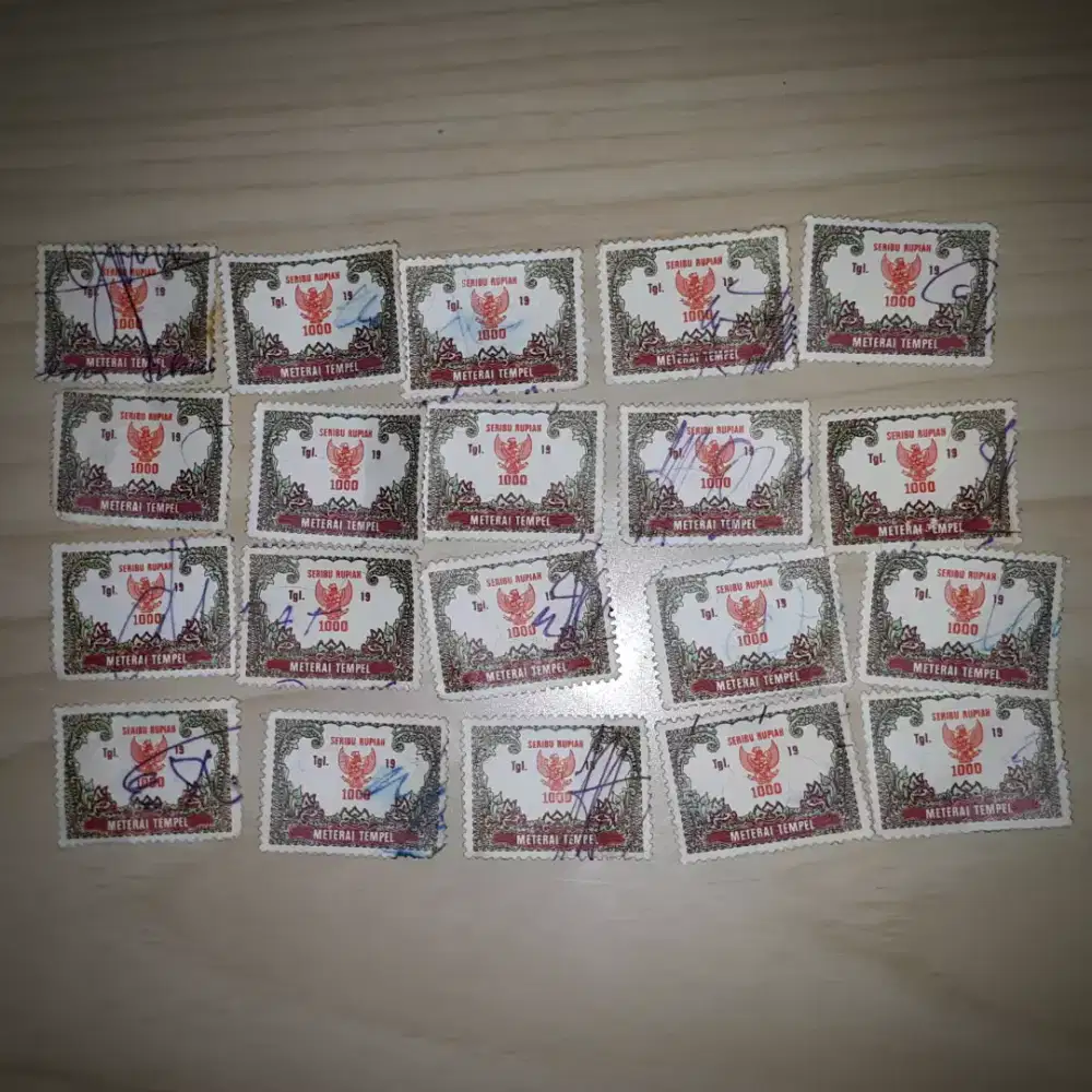 Materai/Meterai/Perangko/Prangko Pos 1.000/1000 Rupiah 1990-1994 Kuno