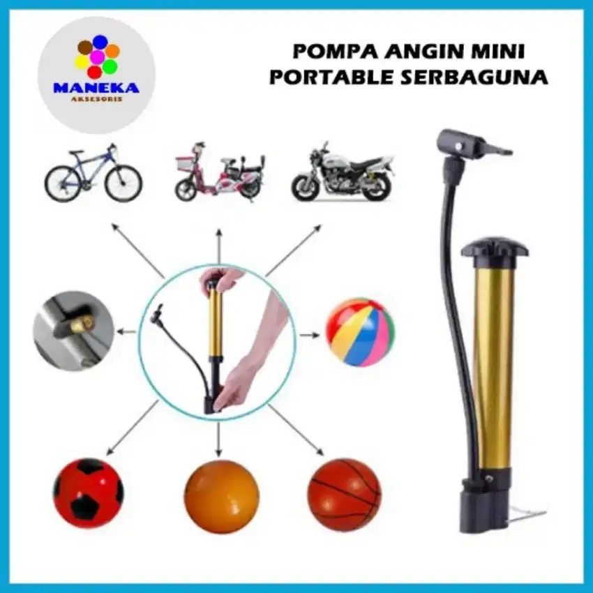 Pompa Angin Ban Sepeda Portable Bola balon Kasur Air Pump serbaguna