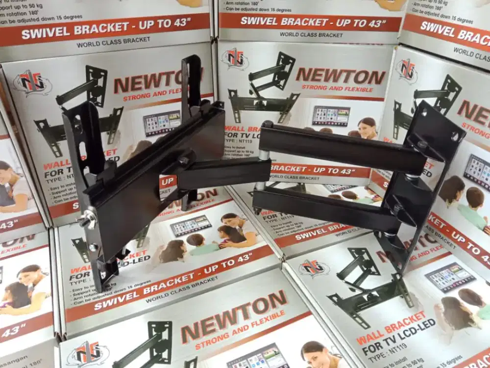 Bracket tv swing swivel newton 15-40 up to 43 besi tebal