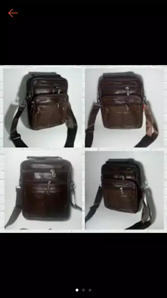 TAS SELEMPANG Pria Kulit Asli Branded JEEP