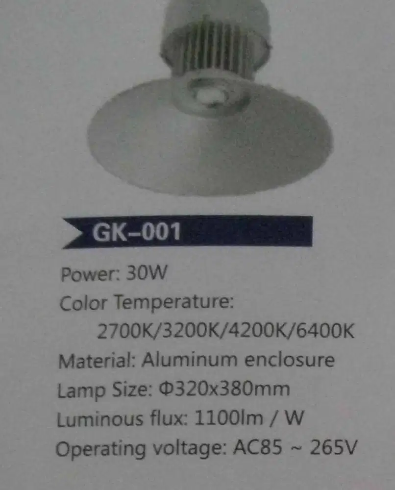 Lampu led high bay 100W