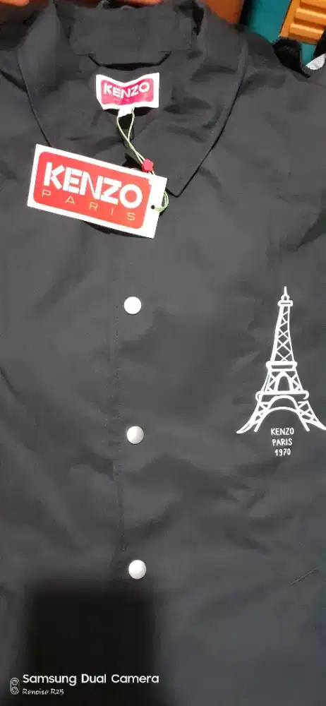 Jaket Kenzo Men's Eiffel Tower Coach Jacket in Black