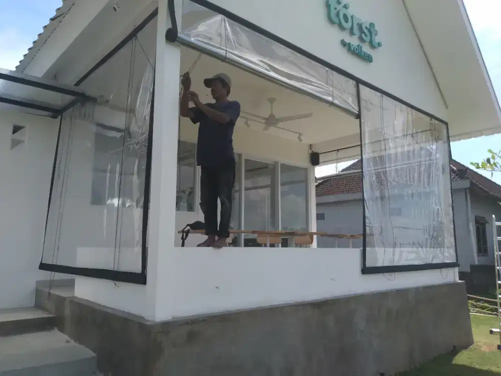 Tirai plastik tebal pvc transparan