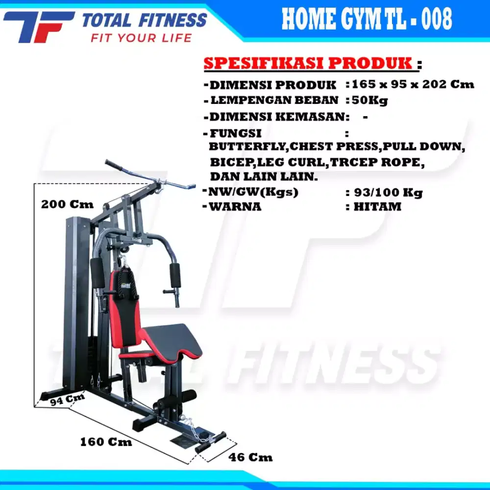 Alat fitnes HOME GYM 1 SISI COVER