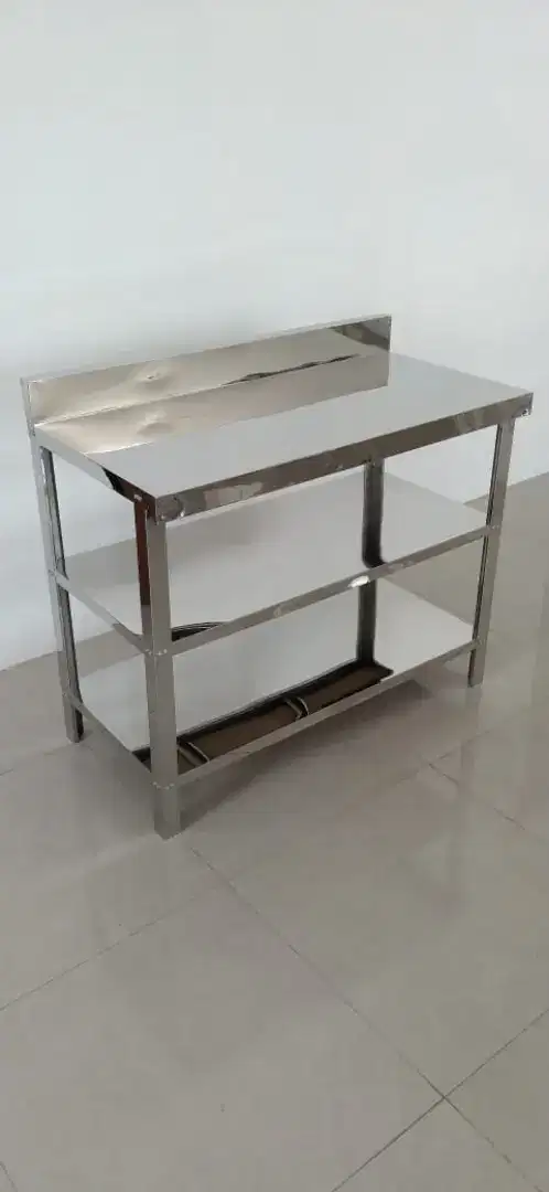 Meja stainless/meja persiapan/meja dapur