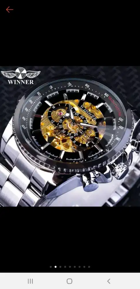 Jam tangan pria otomatis tanpa baterai