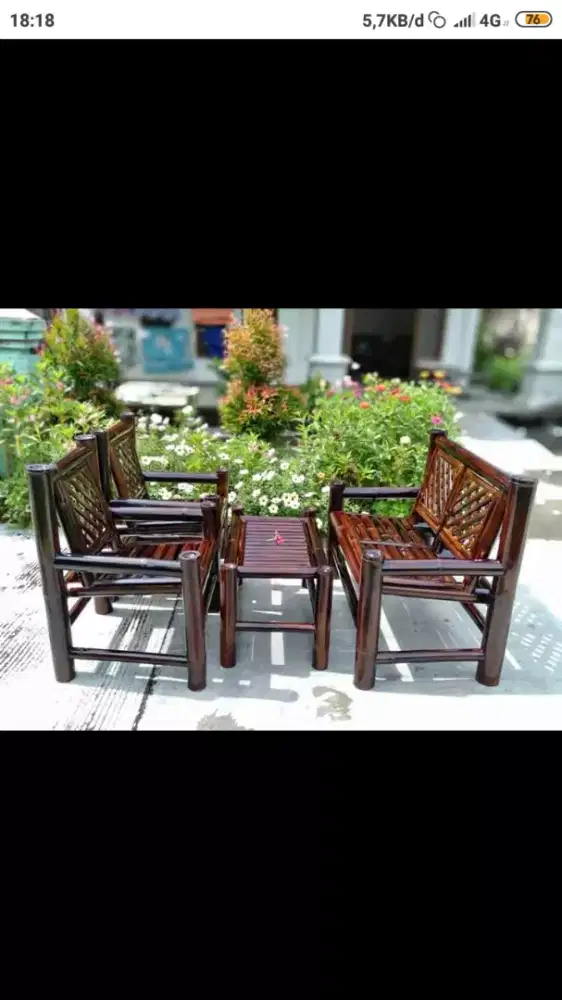 Kursi bambu murah