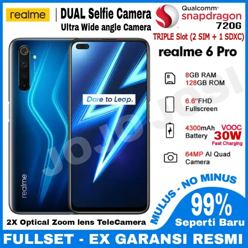 Realme 6 PRO 8/128 Mulus seperti Baru