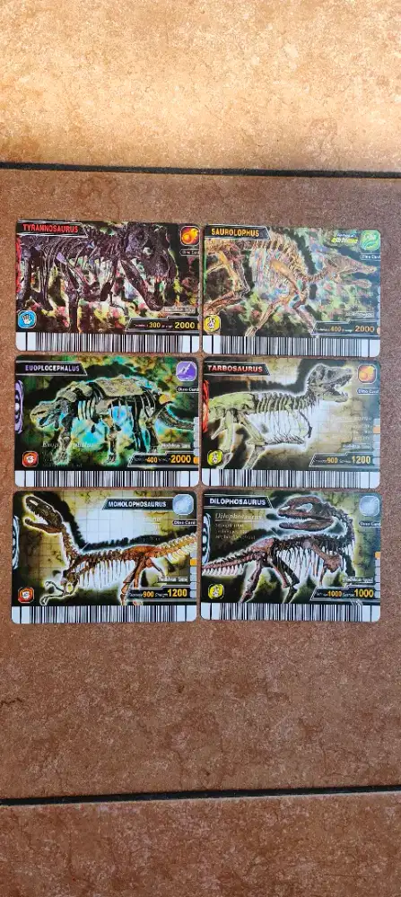 Paket kartu Sega Dinoking Skeleton series 6pcs