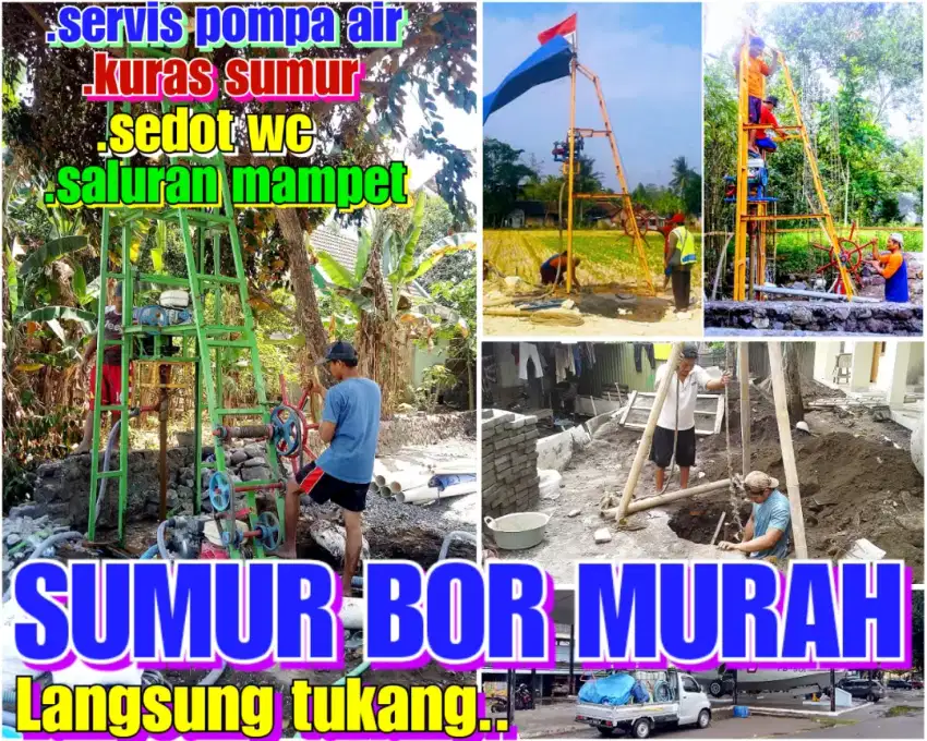 JASA SUMUR BOR/servis pompa air,ahli
tukang ledeng/sedot wc/kuras Torn