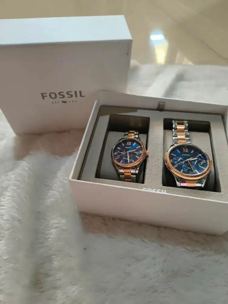 Jam fossil hot sale couple ori