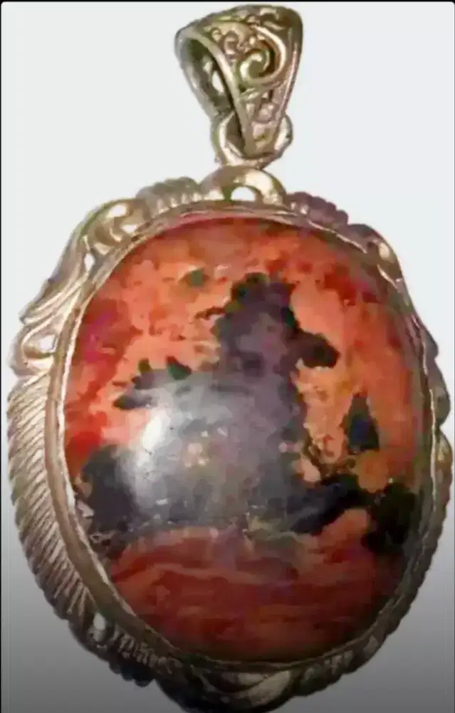 liontin dengan batu asli motif pangeran diponegoro