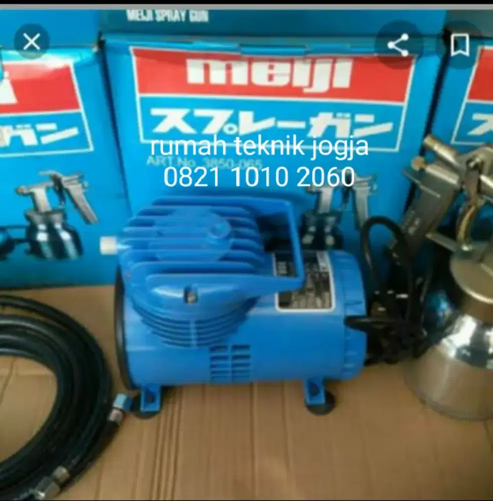 (RUMAH TEKNIK JOGJA)Kompresor MEIJI komplt sprayermya tinggal pakai