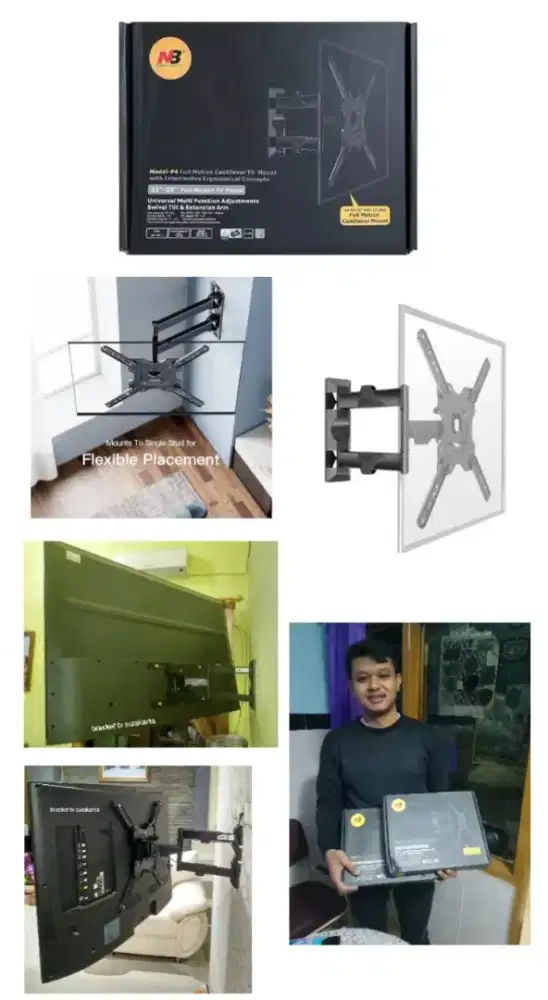 Bracket tv nb p4 (50-55 inch) - braket tipe SWIVEL