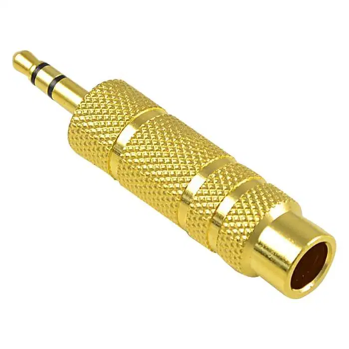 KONEKTOR AUDIO Gold Jack 3.5mm MALE TO 6.5mm / 6.5 male to 3.5mm