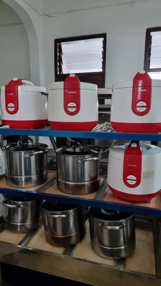 Rice Cooker Philips HD3119 Magic Com Warna Merah Elektronik Rumah