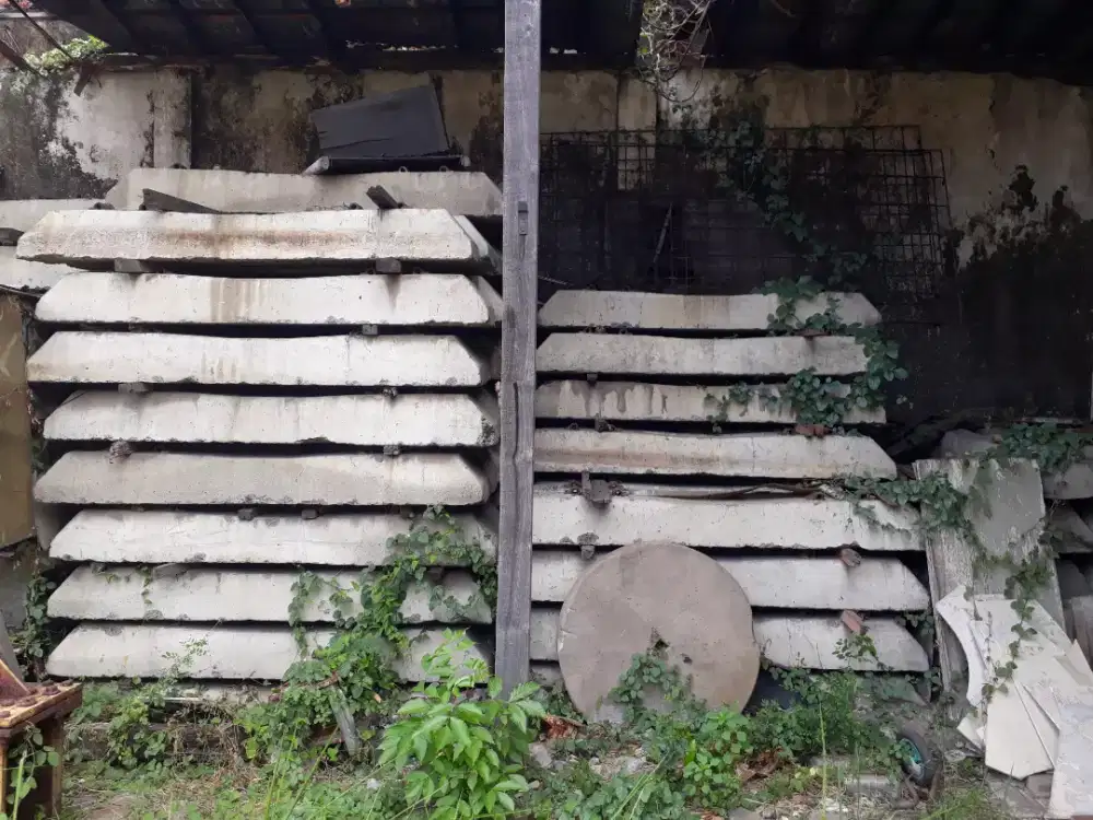 Bantalan Beton bertulang untuk alas stok barang berat /alas rel Crane