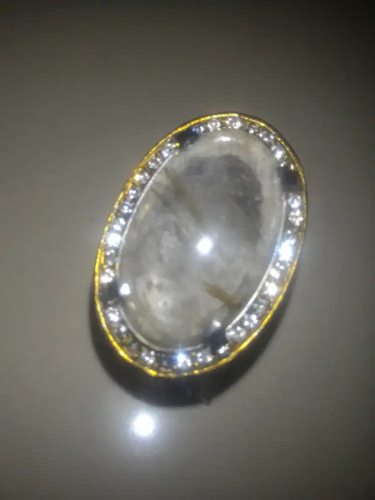 natural batu cincin akik kecubung cendana ajibb