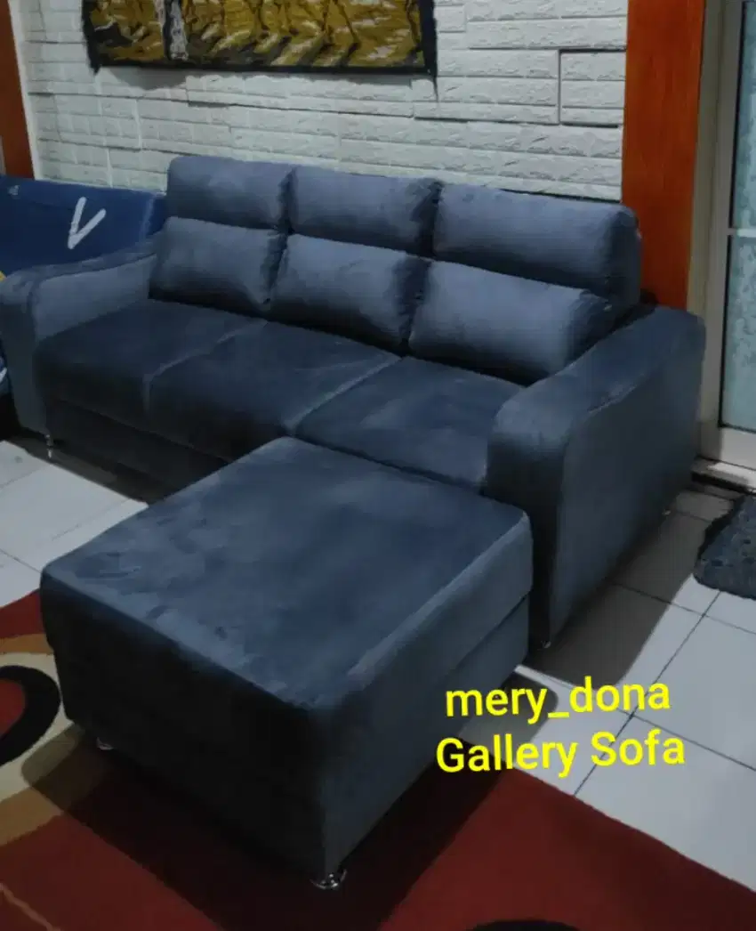 Sofa minimalis modern L putus sandaran B disemarang