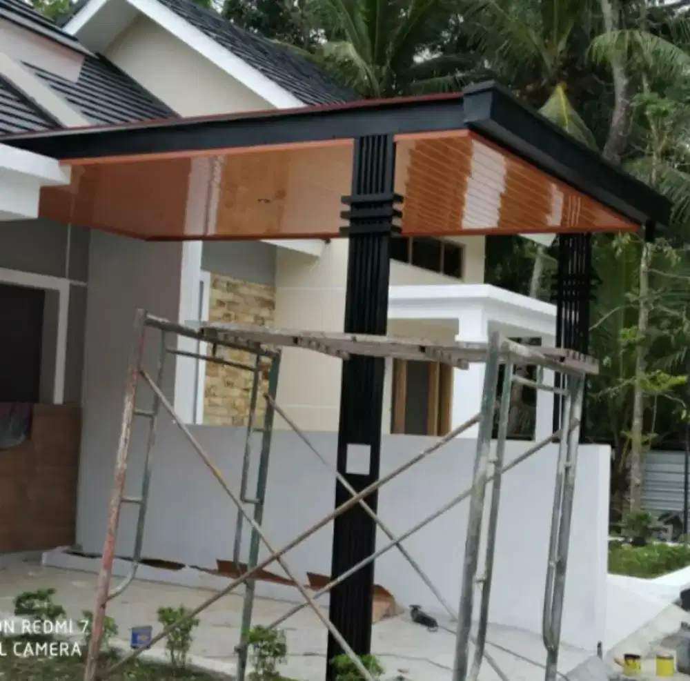 Kanopi carport minimalis plafon PVC