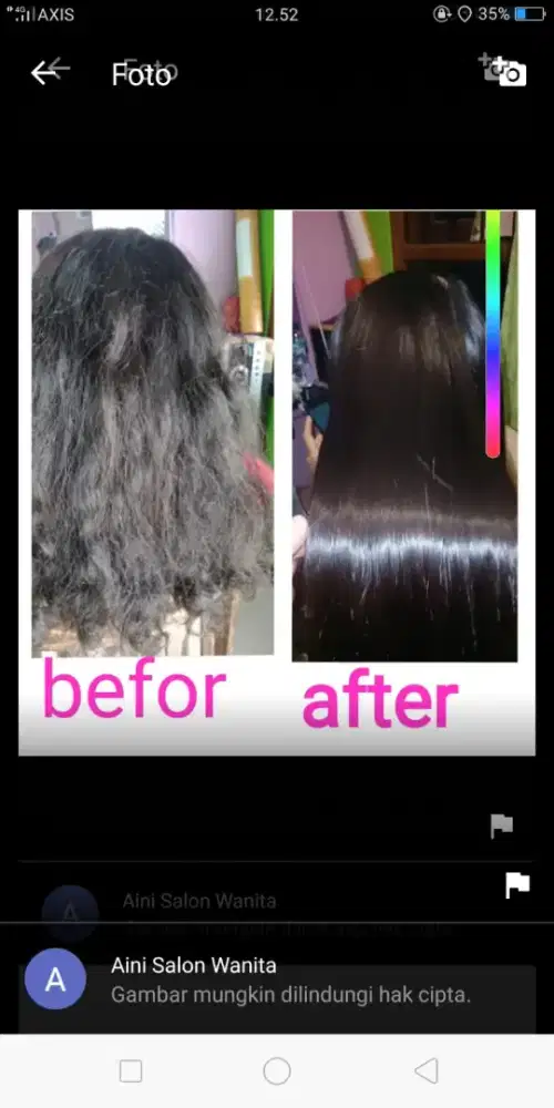 Smoting rambut lurus lembut untuk rambut pendek