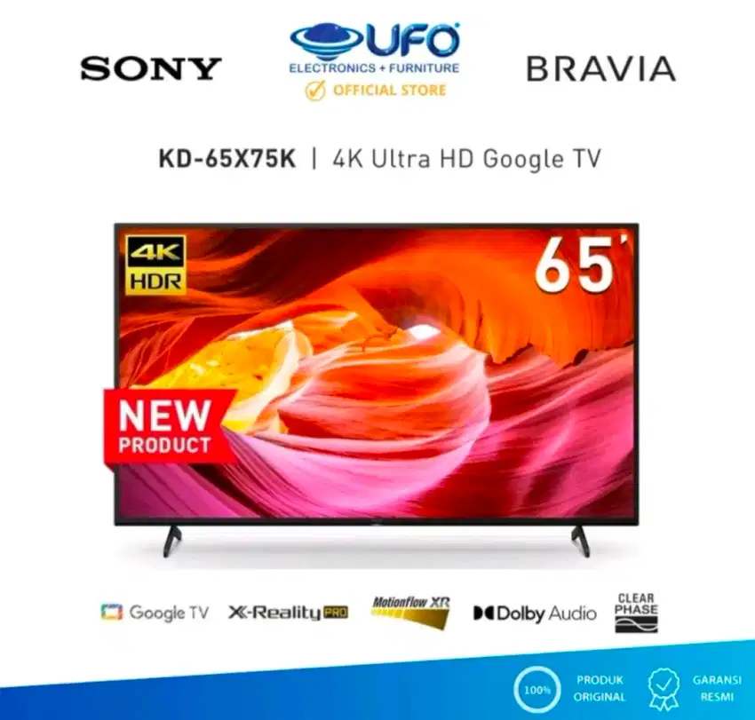 BISA KREDIT SONY KD65X75K LED SMART ANDROID 4K GOOGLE TV 65INCH