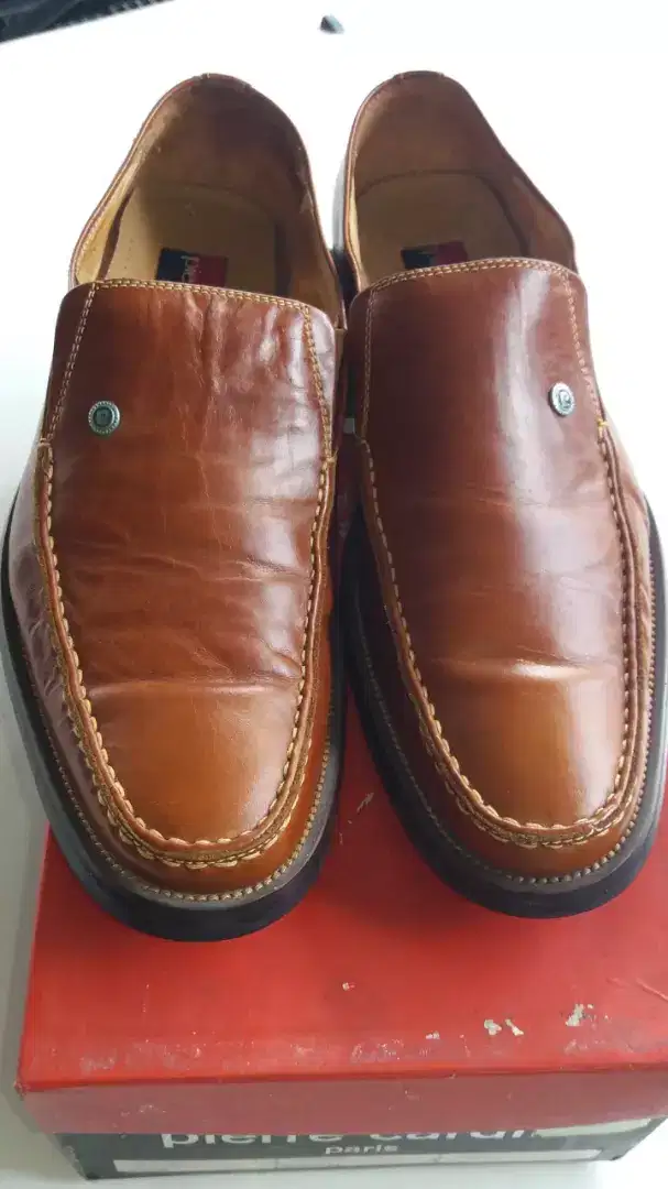 Jual Sepasang Sepatu Pria Piere Cardin Original Kulit Good Condition