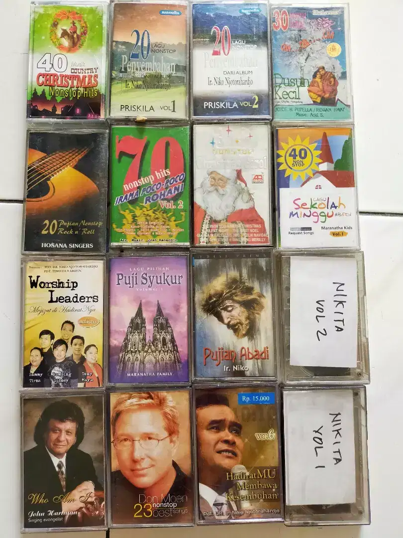 Kaset lagu rohani 16 pc