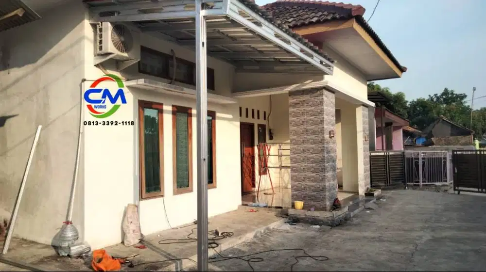 ATAP HALAMAN RUMAH KANOPI BAJA RINGAN BERGARANSI