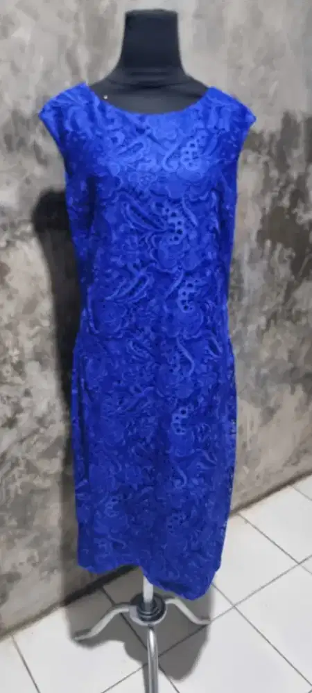 Dress brokat blue electrik Ralph Lauren sz 16/XL