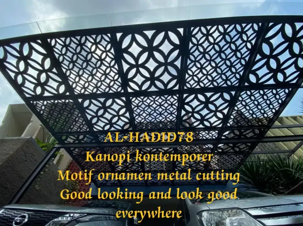 Trending!!! Kanopi modern laser cutting metal