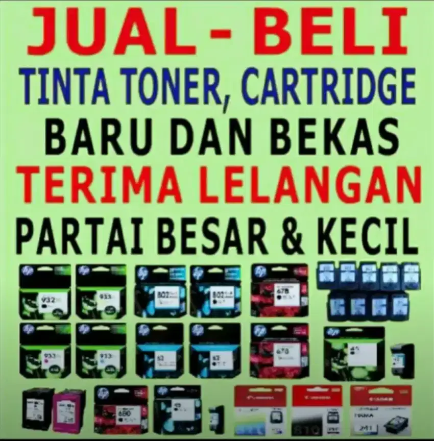 Terima tinta cartridge baru&bekas kantoran anda