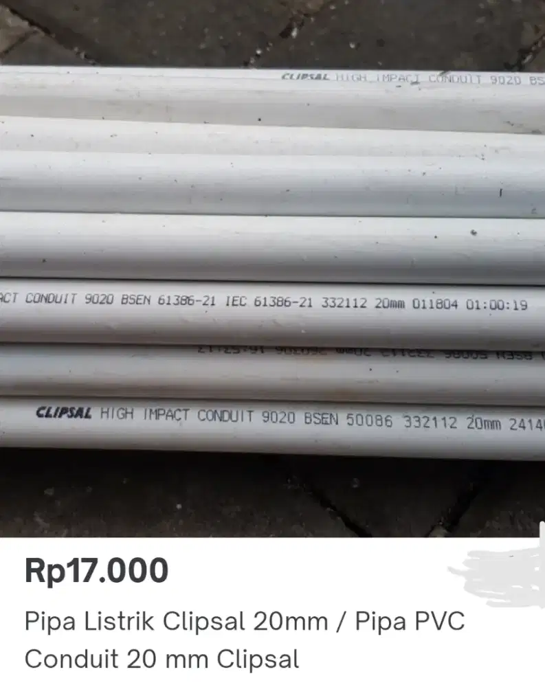Pipa listrik merk clipsal