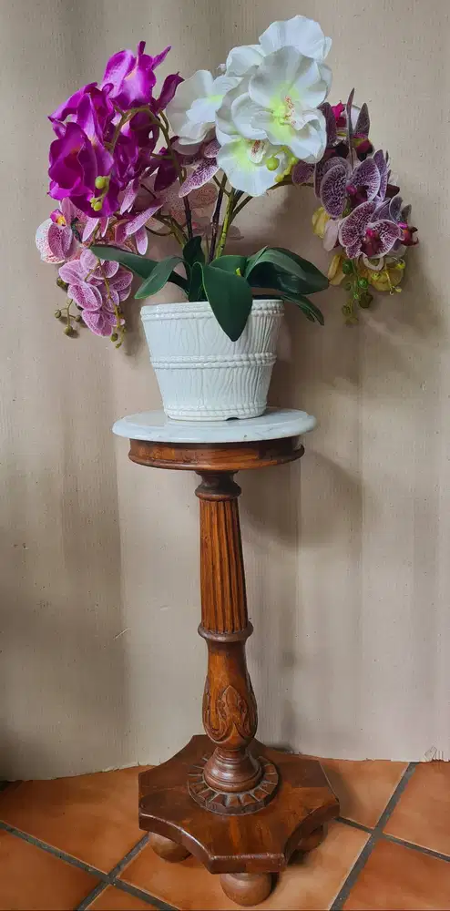 Side table / Table lamp marmer antik dm 30cm