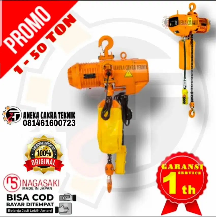 Electric chain Hoist 2 Ton X 6 Meter NAGASAKI JAPAN